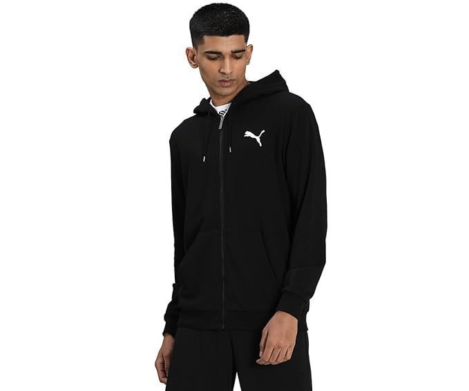 Puma Men's Cotton Blend Hooded Neck Standard Length Jacket