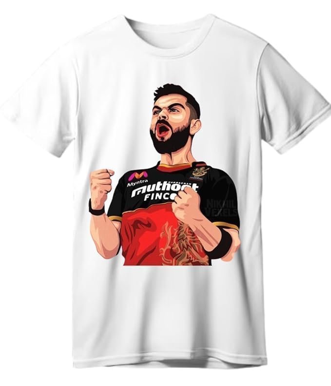 MOT Virat kohli Graphic Printed T-Shirt Summer Casual Men's and Women's T Shirt