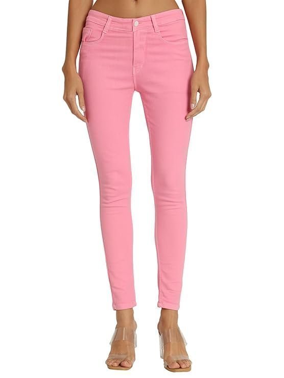 NYAKO Comfortable Women High Waist Stretchable Skinny Fit Denim Solid Jeans