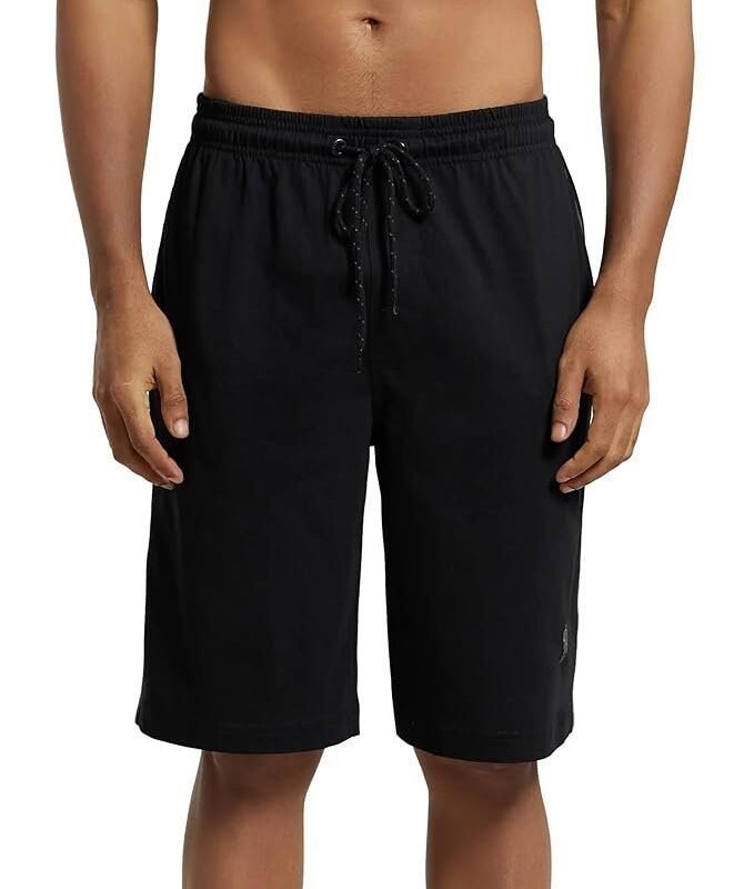 Jockey Men's Super Combed Cotton Rich Regular Fit Solid Shorts with Side Pockets